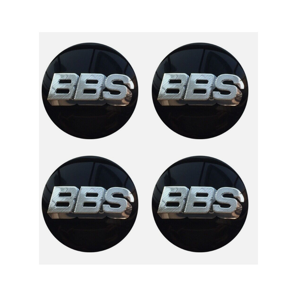 (70mm - BBS (Black Silver)) 4pcs 50mm/56mm/65mm/70mm BBS Logo Car Wheel Center Hub Cap Emblem Badge Stickers for Sport