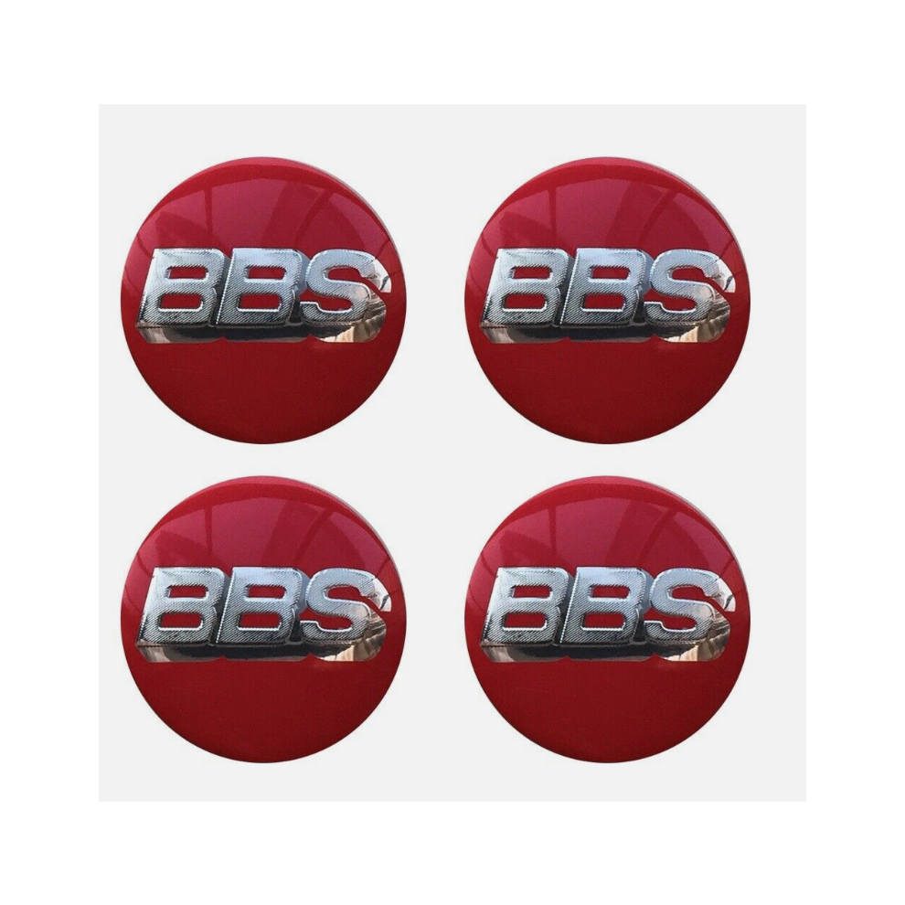 (70mm - BBS (Red Silver)) 4pcs 50mm/56mm/65mm/70mm BBS Logo Car Wheel Center Hub Cap Emblem Badge Stickers for Sport