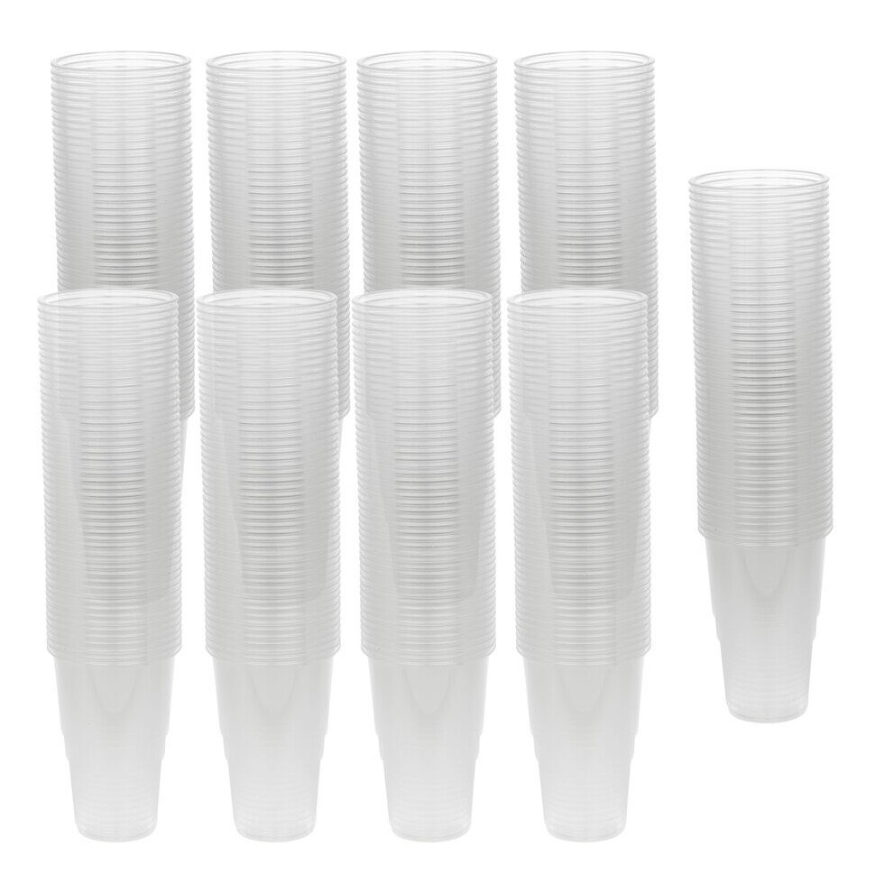 (500 Cups) 568ml Clear Strong Plastic Full Pint Glasses Disposable Reusable Party Cups UKCA