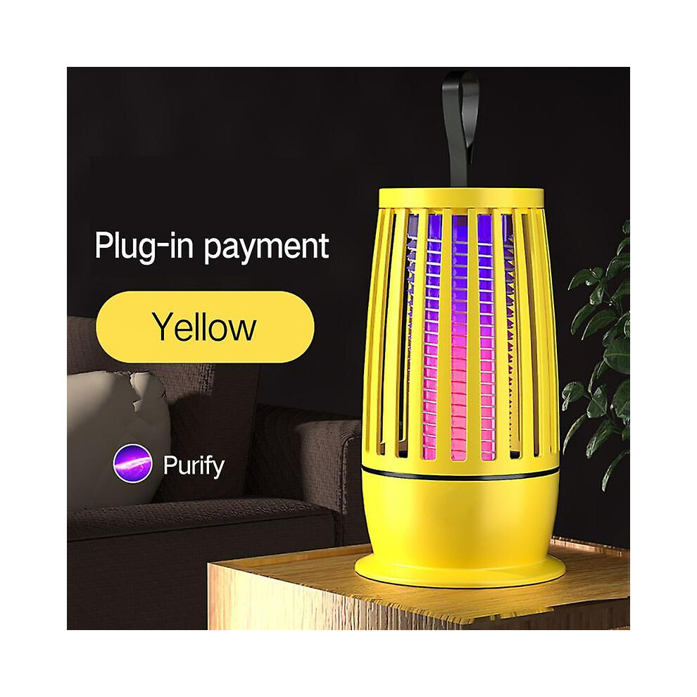 (Yellow plug) 2023 New Electric Shock Mosquito Killer Lamp Usb Fly Trap Zapper Insect Killer Repellent
