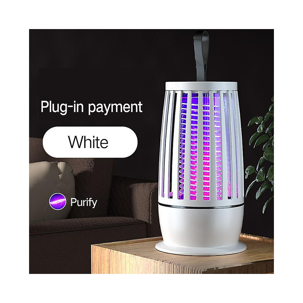(White plug) 2023 New Electric Shock Mosquito Killer Lamp Usb Fly Trap Zapper Insect Killer Repellent