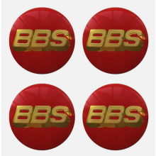 (70mm - BBS (Red Gold)) 4pcs 50mm/56mm/65mm/70mm BBS Logo Car Wheel Center Hub Cap Emblem Badge Stickers for Sport
