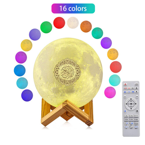 (SQ-510) APP Function Quran Speaker LED Touch Night Light Moon Lamp Koran Player