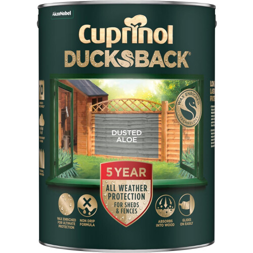 Cuprinol Cuprinol Ducksback 5L Paint Dusted Aloe
