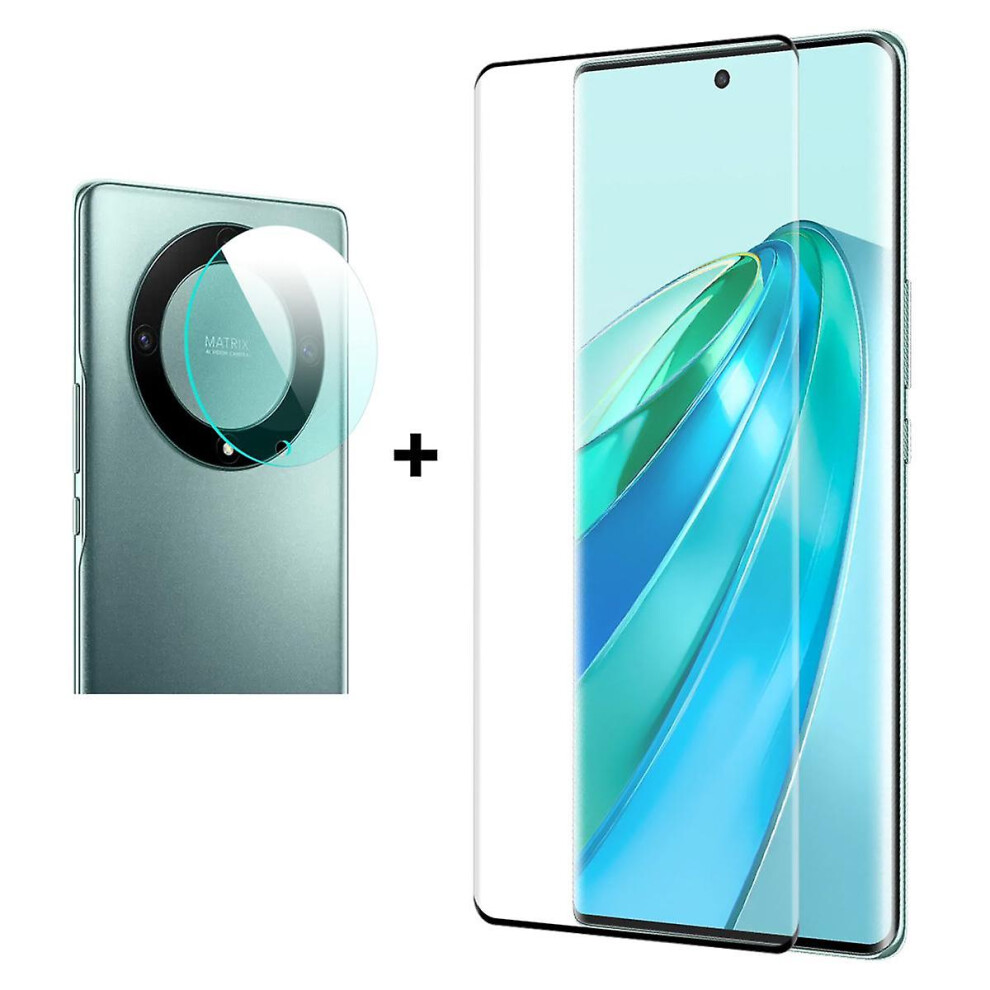 For Honor X9a 5G/Magic5 Lite 5G Tempered Glass 3D Curved Side Glue Phone Screen Film With Lens Prote 9353840556765