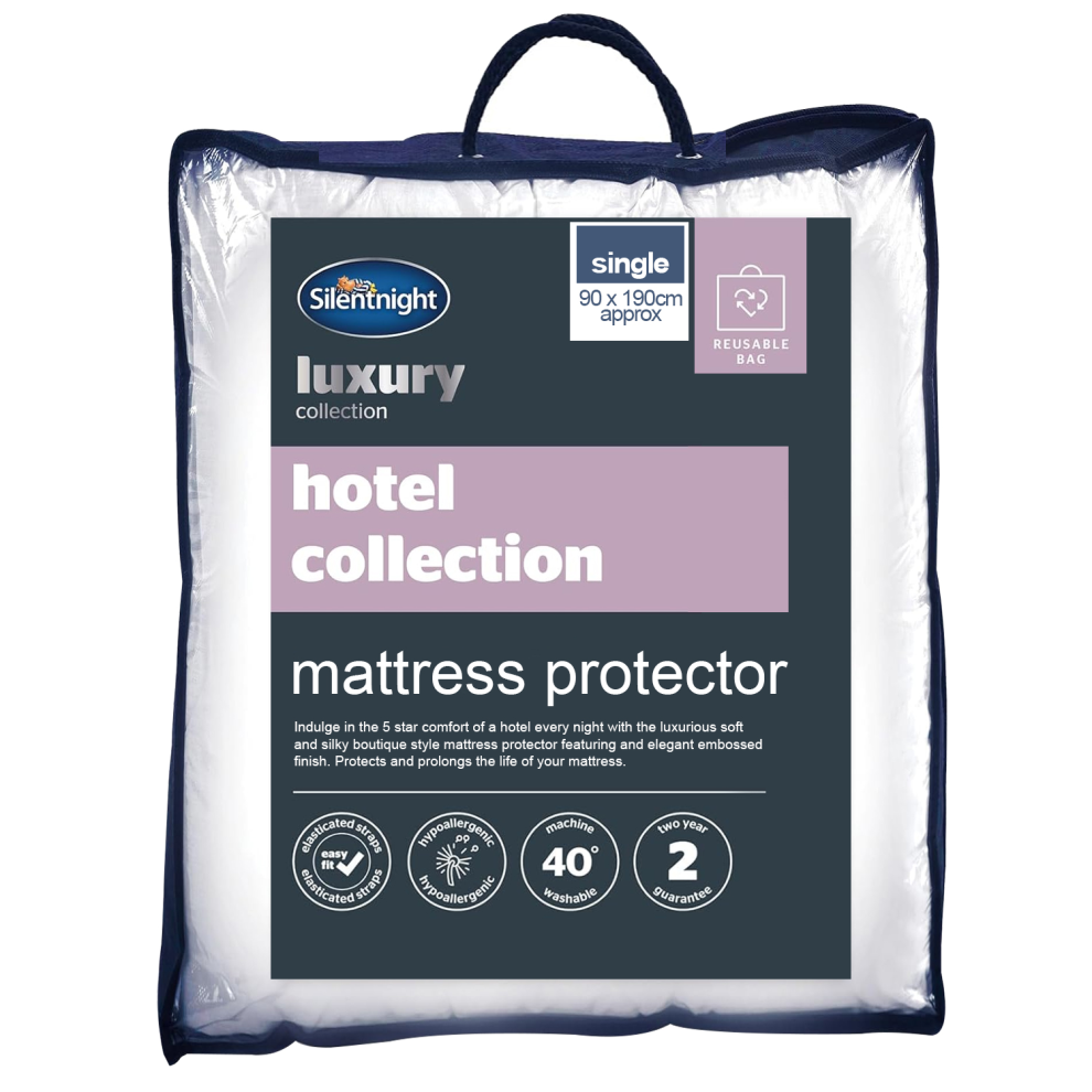 Silentnight Luxury Hotel Collection Mattress Topper Protector, Single Size