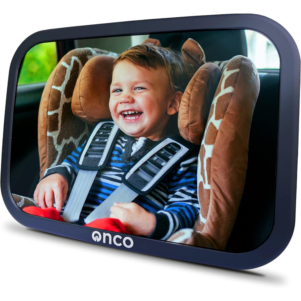 Onco Baby Car Mirror Back Seat Award Winning Car Back Seat 100% Shatterproof Car Baby Mirror Shakeproof Car Accessories Baby Essentials Newborn Baby Onco Store