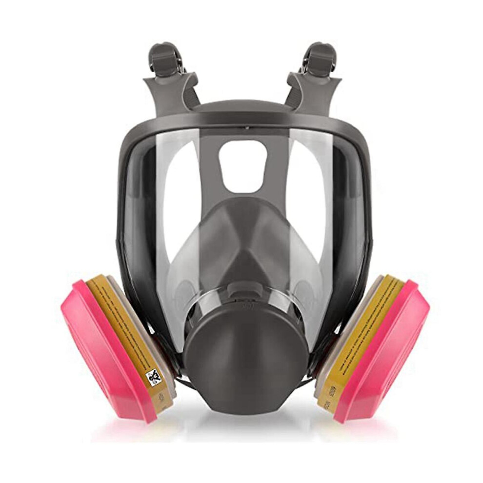 Full Face Gas Mask - 6800 Reusable Respirator Mask With 60926 Air Filter For Organic Vapor, Dust, P 9353840562612