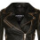 (M) Women's Black Leather Biker Brando Motorcycle Jacket 4