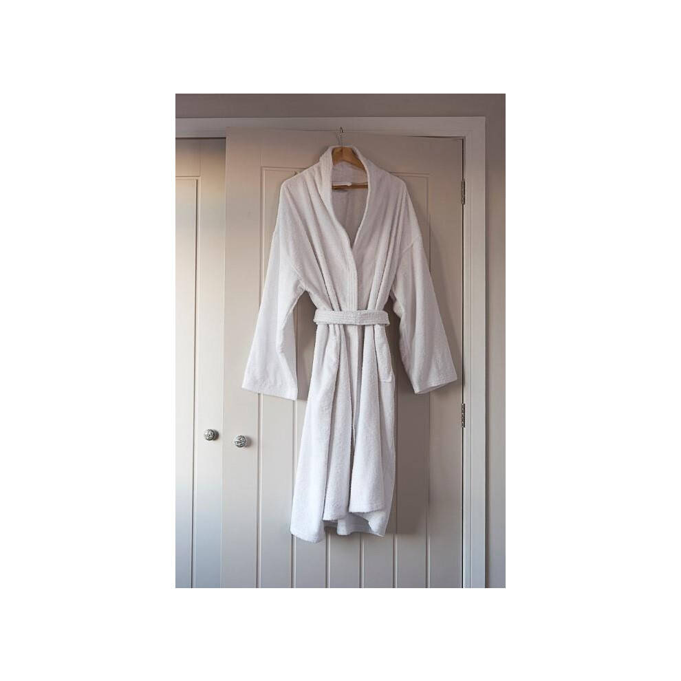 Victoria London Men's (Velour 100% Cotton) Bathrobe Dressing Gown House Coat Waffle Cotton Terry Towelling