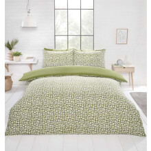 (Double, Green) Pebbles Geo Quilt Cover Bedding Duvet Cover Set Green Blue Single Double King