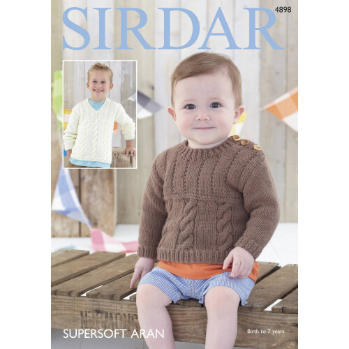 (4898) Copy Sirdar Patterns Birth To 7 Years Kid Cardigan 2