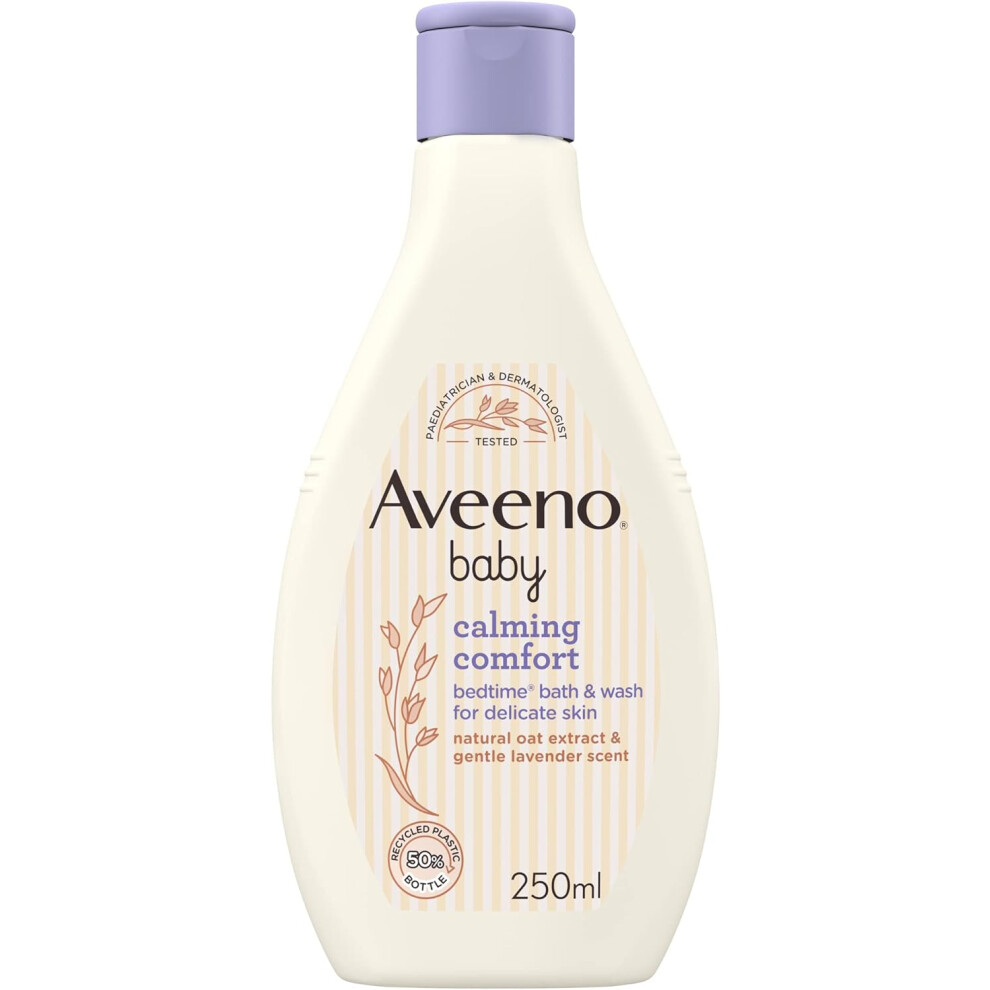 Aveeno Baby Calming Comfort Bedtime Bath and Wash, 250 ml (Pack of 1)