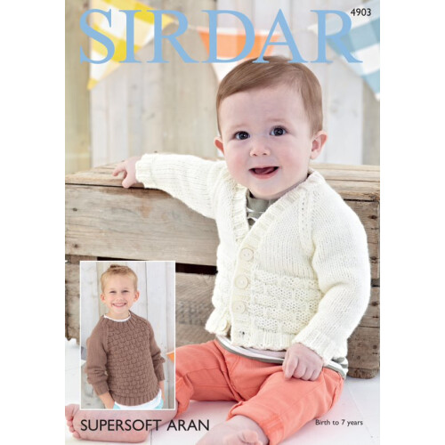 (4903) Copy Sirdar Patterns Birth To 7 Years Kid Cardigan 2