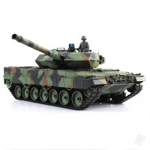 Heng Long 2.4G 1/16 Leopard 2A6 RC Battle Tank with Smoke & Sound, Infrared, 360 deg Turret, Pre-Painted 3889-1