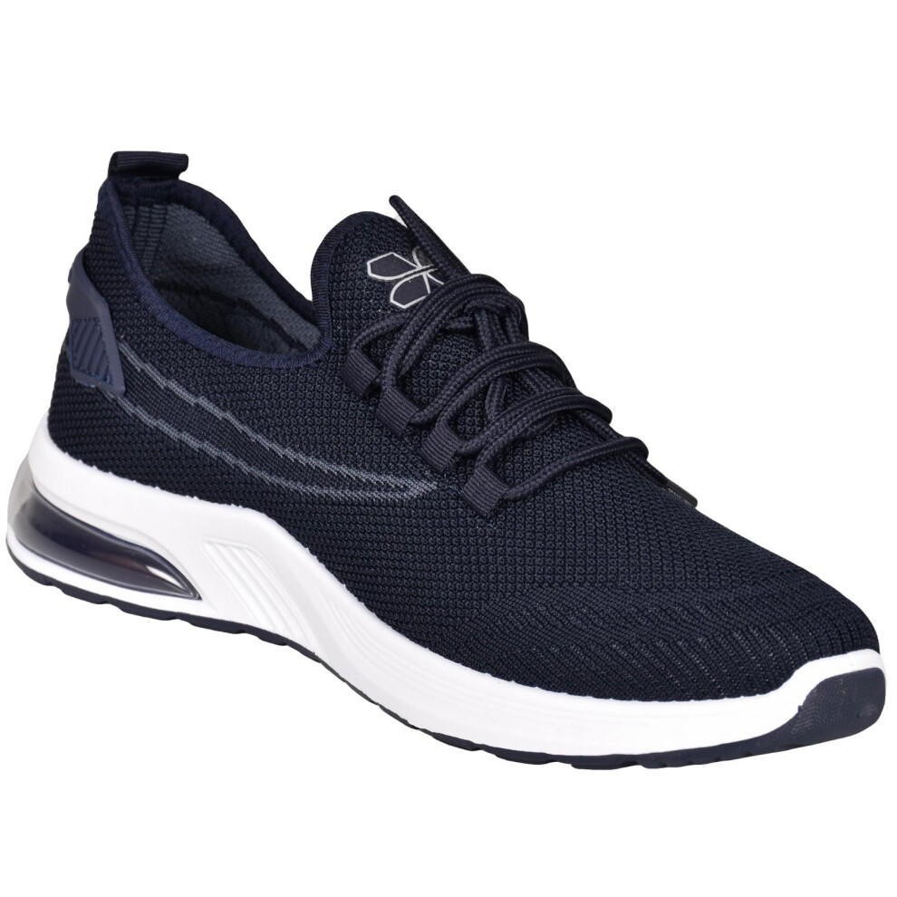 (Navy, UK 9 / EU 43) Men Crosshatch Trainer Laceup Sport Ballagyr Shoes
