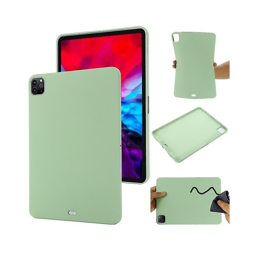 (Green) For Ipad Pro 12.9 2022 / 2021 / 2020 / 2018 Pure Color Liquid Silicone Shockproof Tablet Case Green 9353840563374