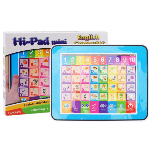(Blue) Kids English Learning Machine Adjustment Volume Smart Learning Tablet