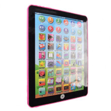 (Pink) Kids Learning Tablet Touch Screen Eye Protection ABC Word Song Music Number