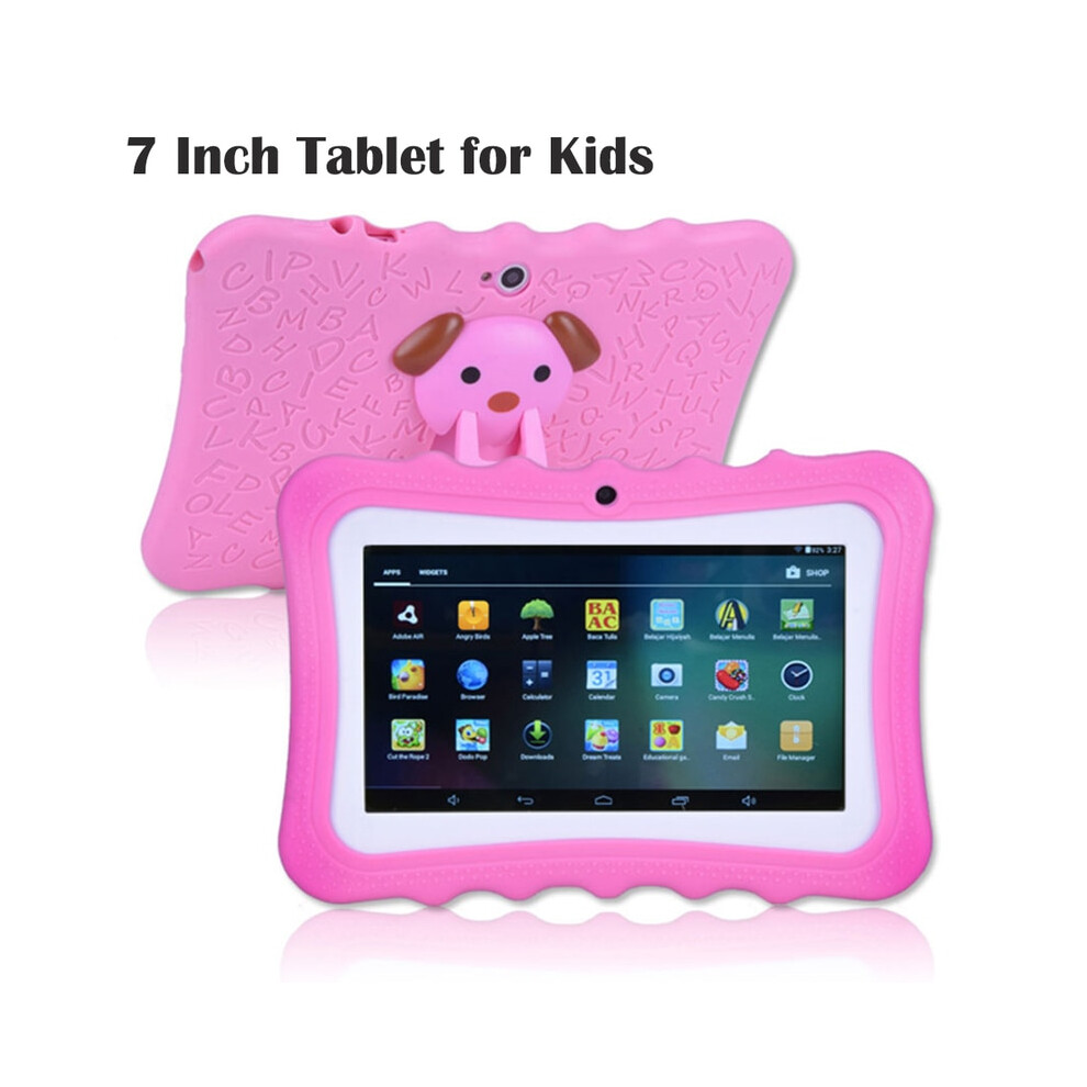 (Pink with bracket) Learning Tablet for Kids Android 10 7 Inch 2GB 16GB Kids Tablet Toddler