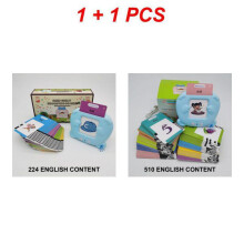 (Mix B 2pcs) Educational Toys Talking Flash Cards For Children To Speak English Learning