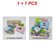 (Mix C 2pcs) Educational Toys Talking Flash Cards For Children To Speak English Learning
