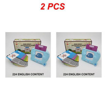 (Style A 2pcs) Educational Toys Talking Flash Cards For Children To Speak English Learning
