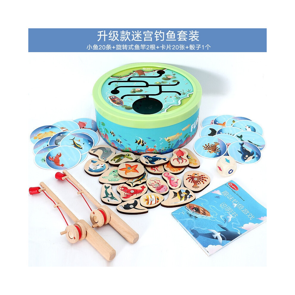 Photos - Other Toys  Children Maze Fishing Toys Magnetic Fish Kids Educational Kitten Fishing(Camera Track Fishing Small Set of Chinese)