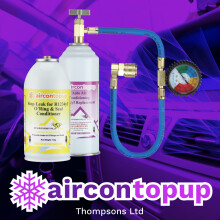 Car Aircon R1234yf Air Con Regas DIY Kit Top Up Topup + Leak Stopper