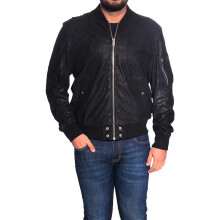 (S) DIESEL L NIKOLAI Mens Bomber Jacket Leather Coat