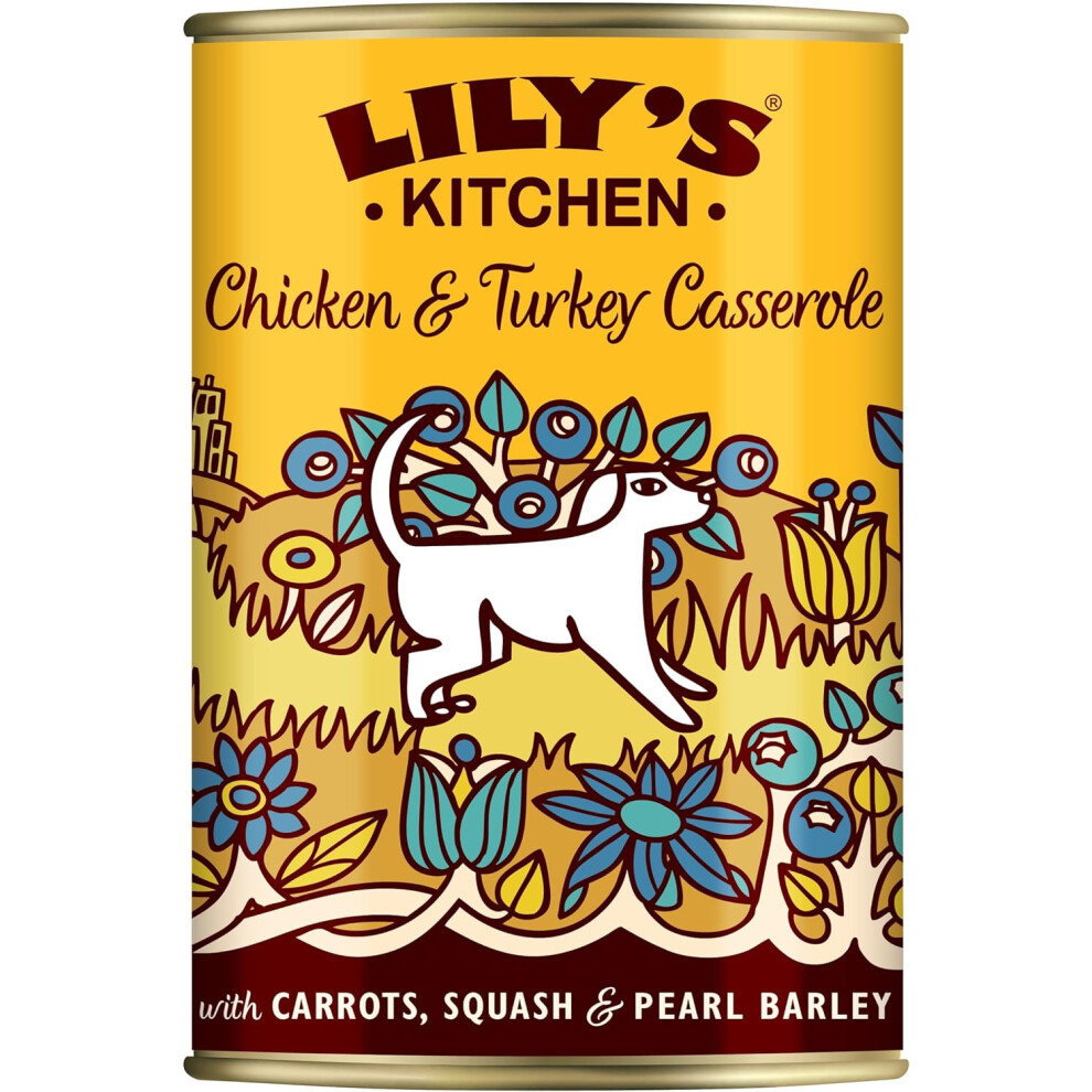 Lily's Kitchen Natural Adult Wet Dog Food Tin Chicken & Turkey 6 x 400g