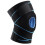 (Black Blue) Adjustable Strap Elastic Support Knee Brace 1