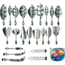 Gelatin Jelly Art Tools 3d Flower Cake Decorating Tool Set Of 20 Piece Diy Needle Tips Pastry Tools