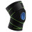 (Black Green) Adjustable Strap Elastic Support Knee Brace 1