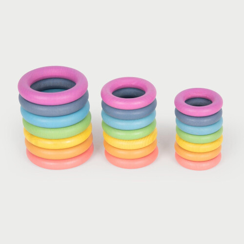 Rainbow Wooden Rings 1