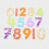 Rainbow Glitter Numbers 2