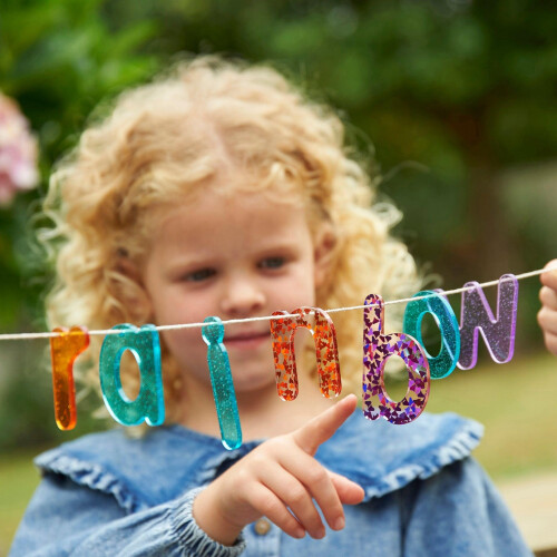 Rainbow Glitter Letters 2