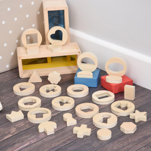 Inside Outside Wooden Shapes 2