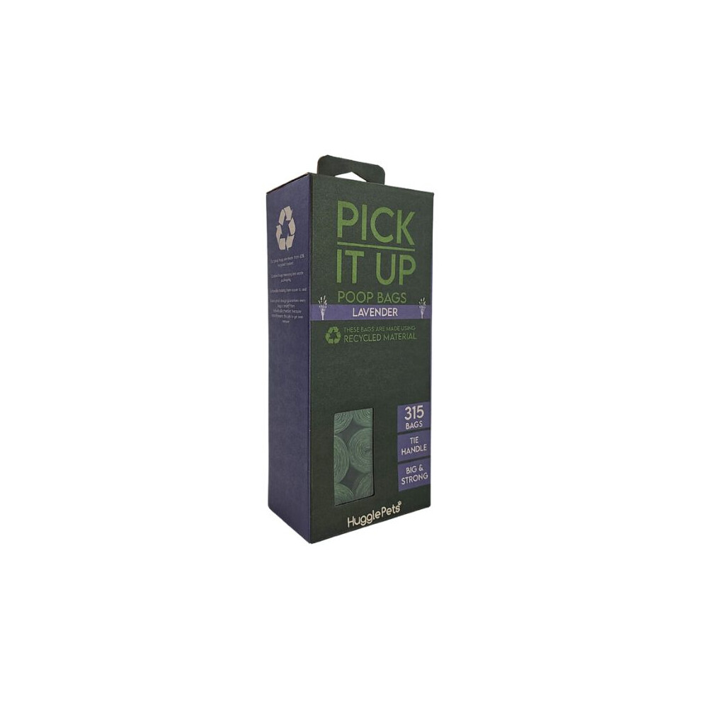 Hugglepets (21 Rolls (315Pk)) Pick It Up Dog Poop Bags Lavender