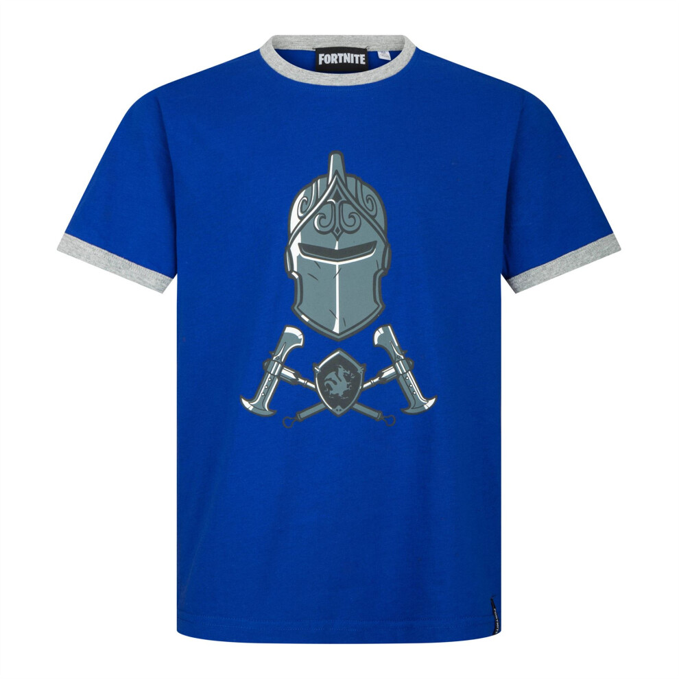 (13-14) Fortnite Knight Blue Short Sleeved Sizes 9 - 14