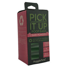 (8 Rolls (120pk)) HugglePets Pick It Up Baby Powder Dog Poop Bags