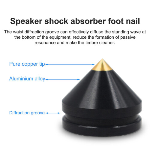 Speaker Spike Practical Shockproof M23x20 Amplifier Turntable Isolation Stand Feet Cone Base For Subwoofer 1