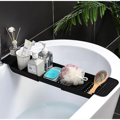 Bath Extendable Caddy Tray Bathtub Organizer Expandable Bathroom Rack 2