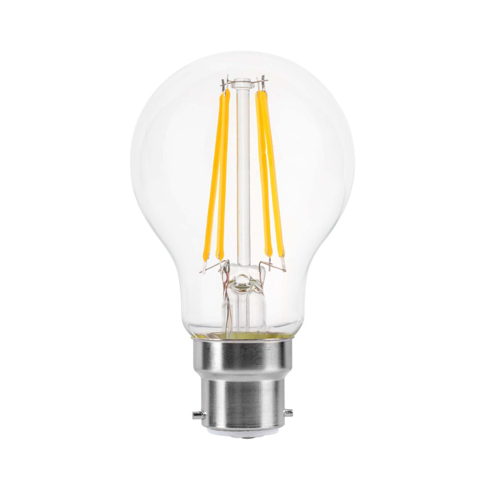 (1 Pack) LED Filament Light Bulb A60 GLS Traditional Bulb B22 Bayonet 6.6w equiv brightness 100w Warm White 2700K Energy Saving