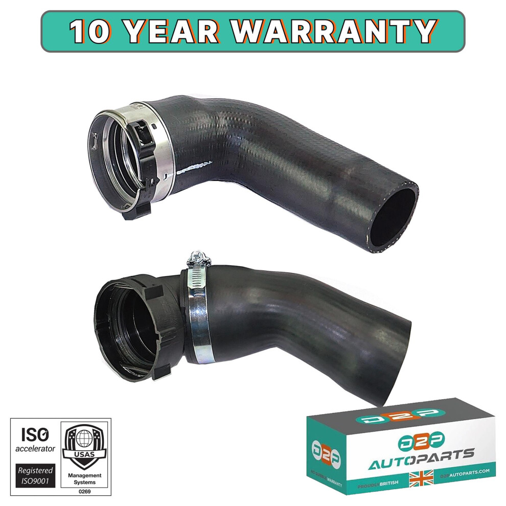 2X Intercooler Turbo Hose Pipe Top & Bottom Side For Bmw E60 E61 525D 530D 535D 5056167423010