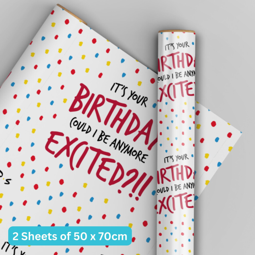 FRIENDS Wrapping Paper 2 Sheets & 2 Tags Gift Wrap