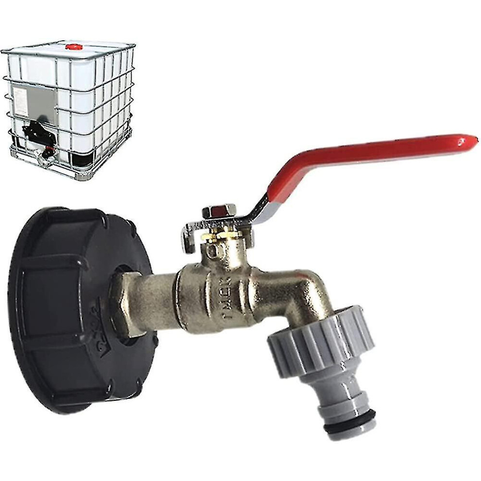 Tank Tap 1000L S60x6 Ibc Tap Connector With 1/2" Hose Connector, Drain Tank-T 9353840584393