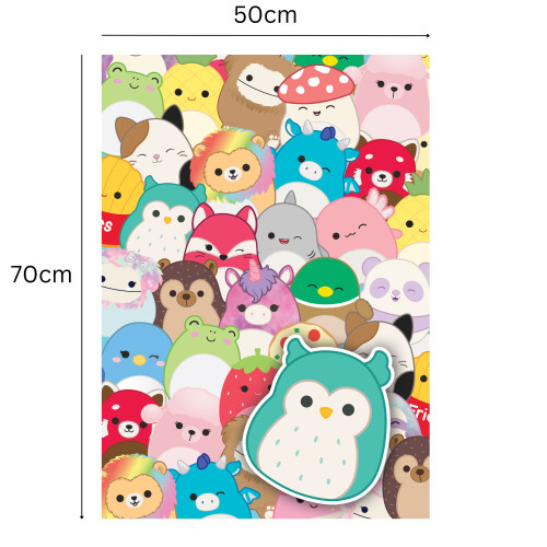 Squishmallows Wrapping Paper 2 Sheets & 2 Tags Gift Wrap 1