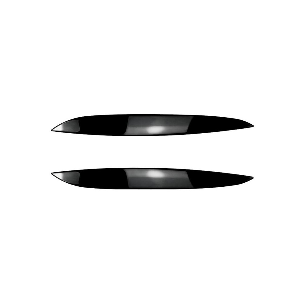 For Golf4 Mk4 Iv 1997-2005 Gloss Front Headlight Cover Garnish Strip Eyebrow Cover Trim Stick Black 9353840584430