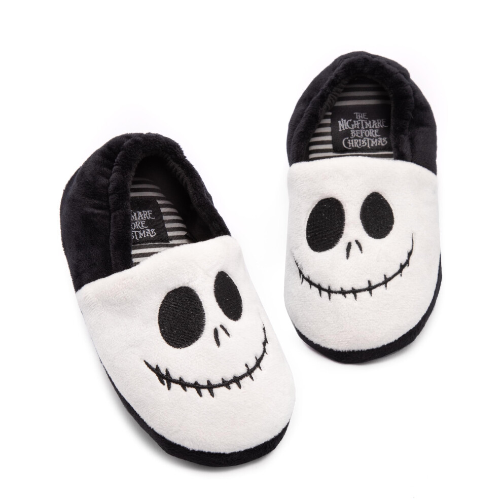 (UK Child 11) Disney The Nightmare Before Christmas Slippers Kids Jack Skellington